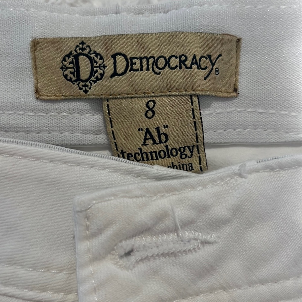 Democracy Ab Technology White Comfort Stretch Jeans Size 8